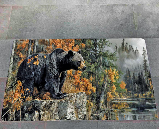 Misty Forest Bear Comfort Floor Mat