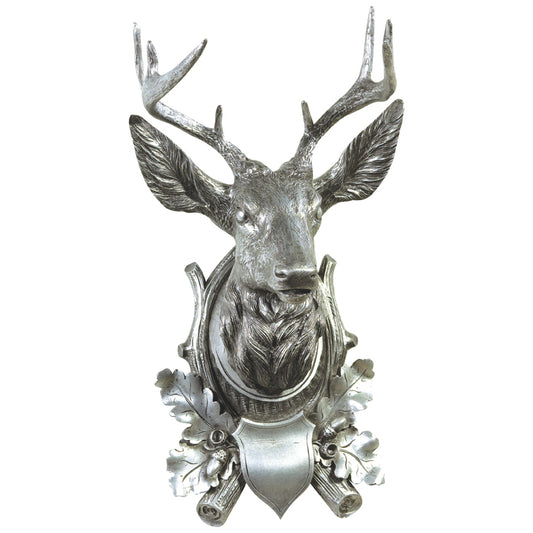 Aspen Stag Wall Mount - Antique Silver