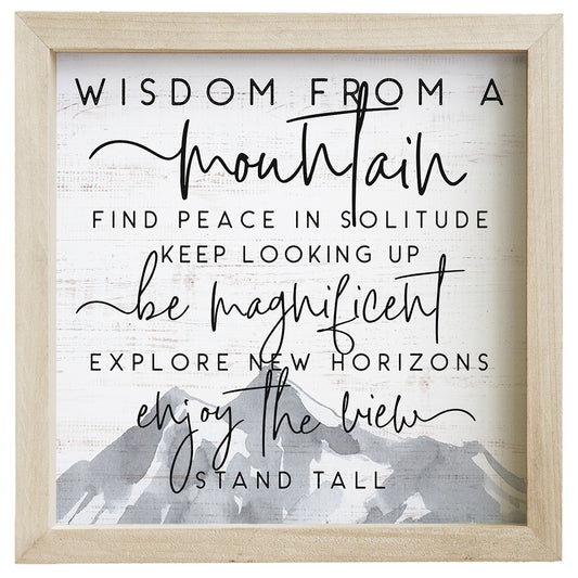Wisdom from Mountain Wall Art