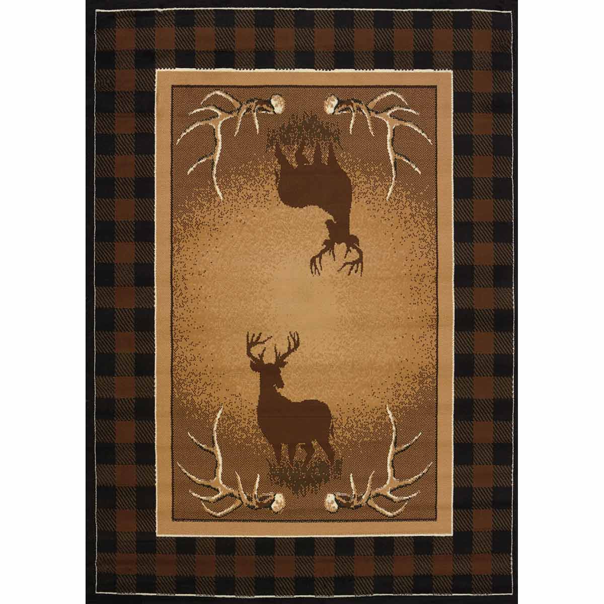 Antlers & Buck Rug