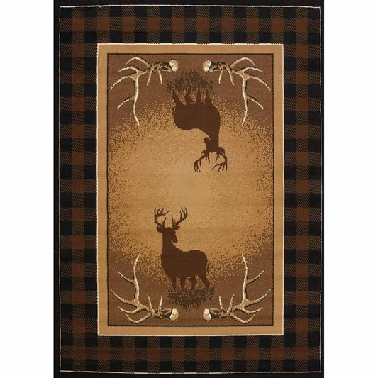 Antlers & Buck Rug