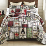Holiday Cabin Quilt Bed Set - King