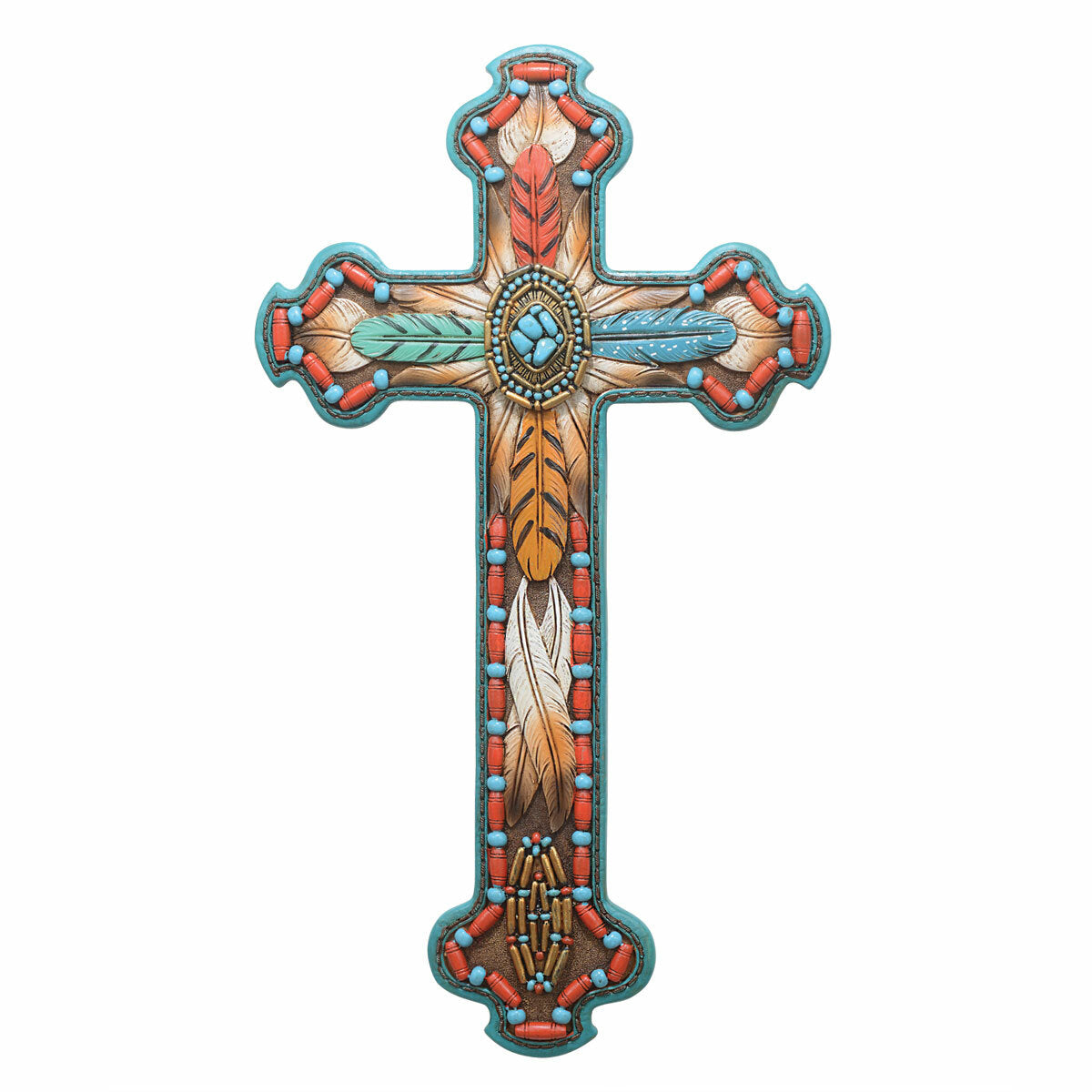 Tribal Feather Wall Cross- SALE