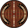 Horse Blanket Brown Rug - 8 Ft. Round