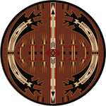 Horse Blanket Brown Rug - 8 Ft. Round