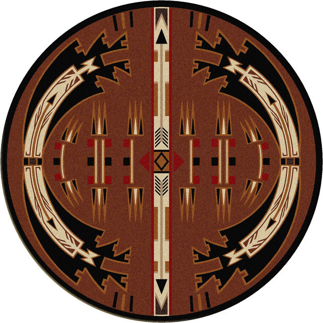 Horse Blanket Brown Rug - 8 Ft. Round