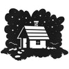 Cabin Night Metal Wall Art
