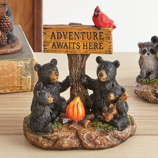 Adventure Awaits Bear Sculpture