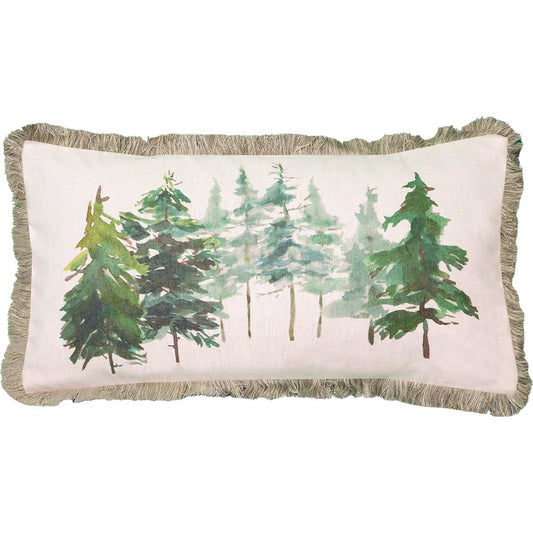 Woodland Watercolor Accent Pillow
