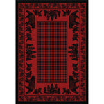 Big Sky Bear Family Red Rug - 4 x 5
