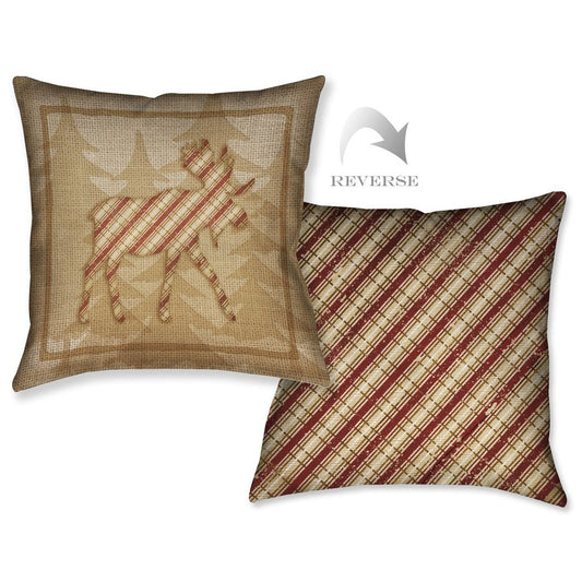 Moose Calico Pillow