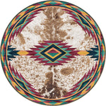 Rhinestone Cowhide Rug - 8 Ft. Round