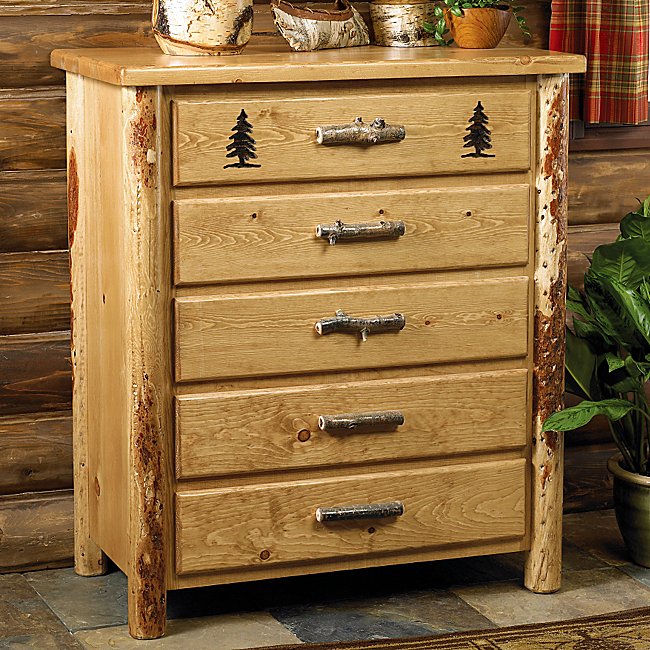Rocky Mountain Log 5 Drawer Chest