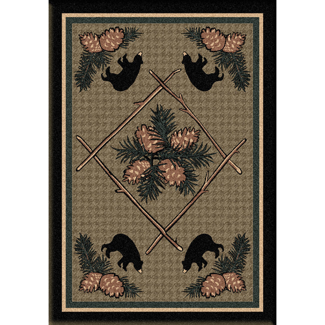 Pinecone & Bears Rug - 3 x 4
