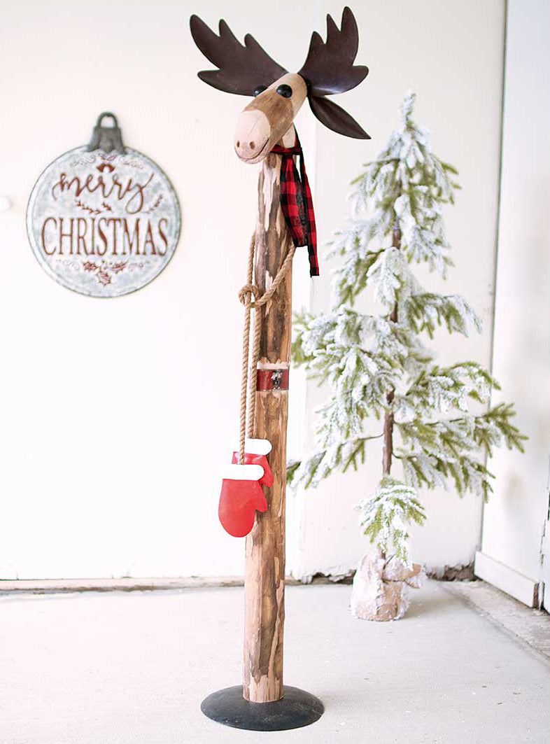 Recycled Wood & Metal Moose - OUT OF STOCK UNTIL 07/29/2026