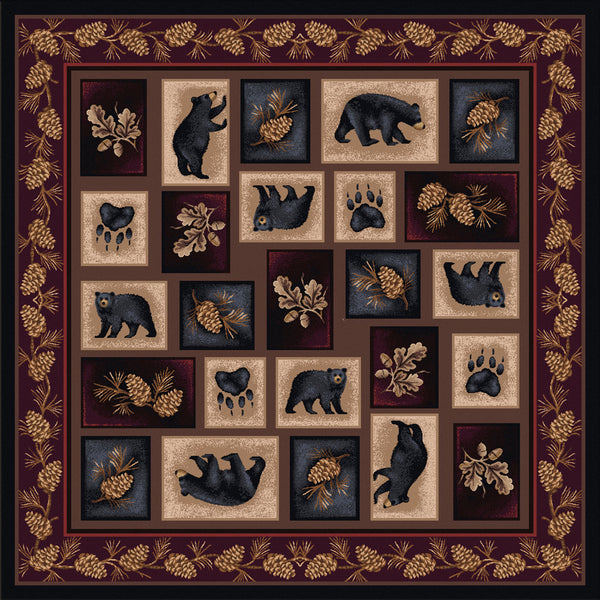 Bear Patch Rug - 8 Ft. Square