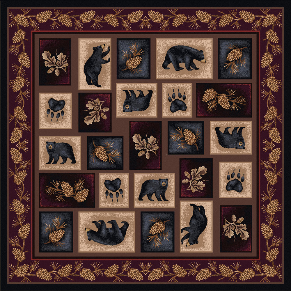 Bear Patch Rug - 8 Ft. Square