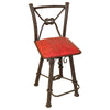 Coronado Iron Counter Stool with Swivel Back - Colonial Red