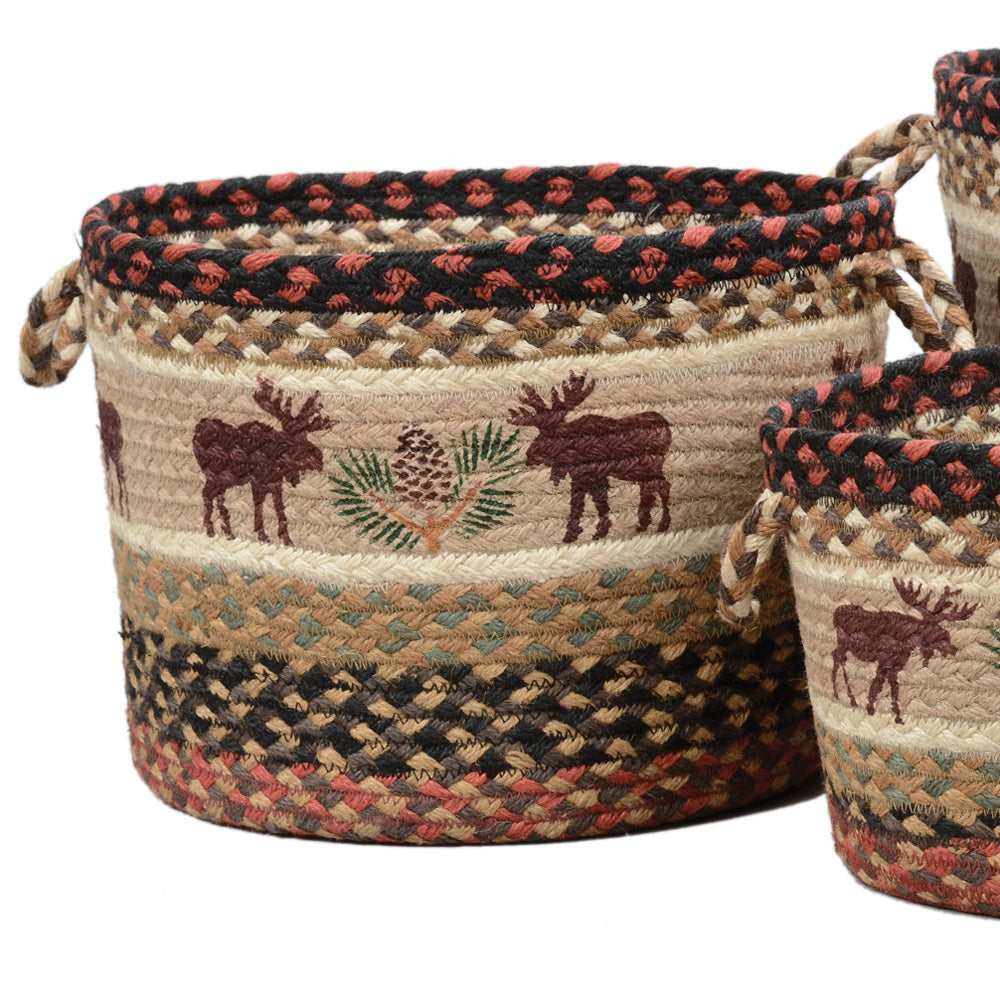 Moose & Pinecone Braided Utility Basket - Medium - OVERSTOCK