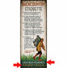 Backcountry Etiquette Wood Sign