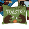 Let's Get Toasted Hooked Pillow - OUT OF STOCK UNTIL 08/27/2026