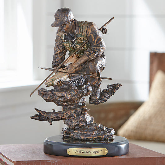 Fisherman Releasing Fish Sculpture - "Until We Meet Again" - SALE