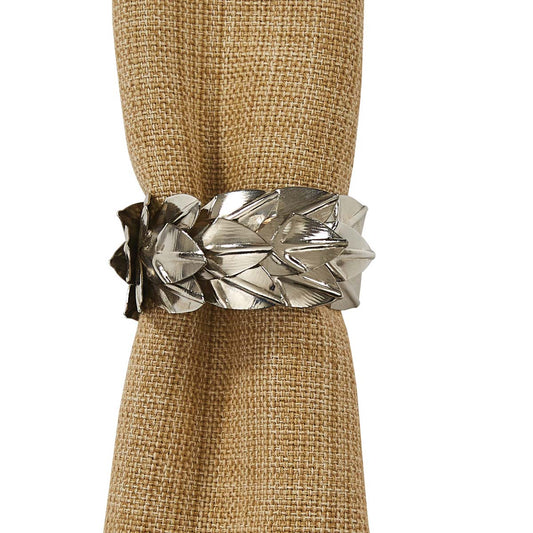 Pointed Leaf Napkin Rings - Set of 4