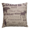 Lodge Words Print Accent Pillow