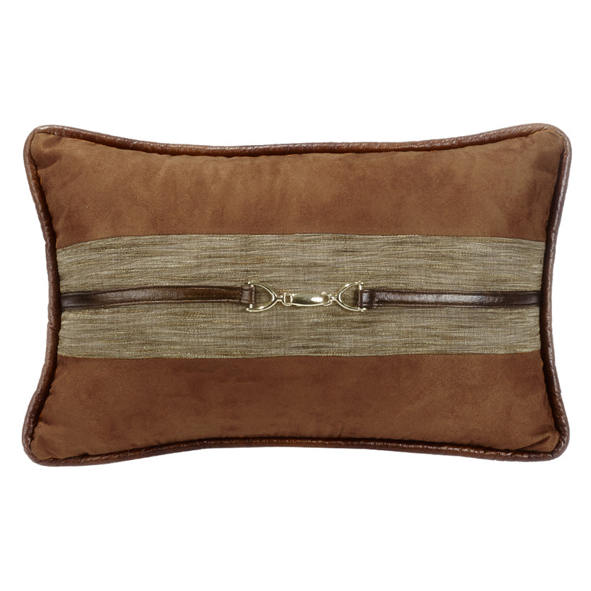 Highland Lodge Suede Pillow with Buckle Detail