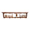 Cowgirl 34 Inch Pine Hook Shelf