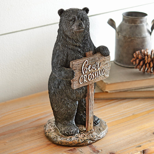 Black Bear Crossing Sculpture - SALE