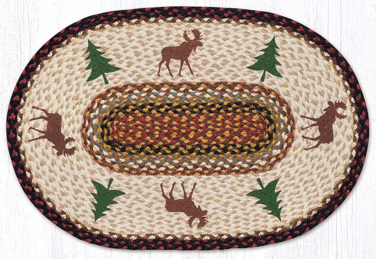 North Woods Sighting Oval Patch Rug