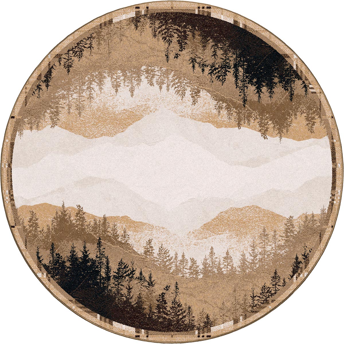 Mountain Crest Rust Rug - 8 Ft. Round