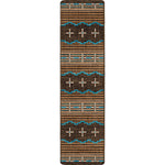 Three Chiefs Suede & Teal Rug - 2 x 8