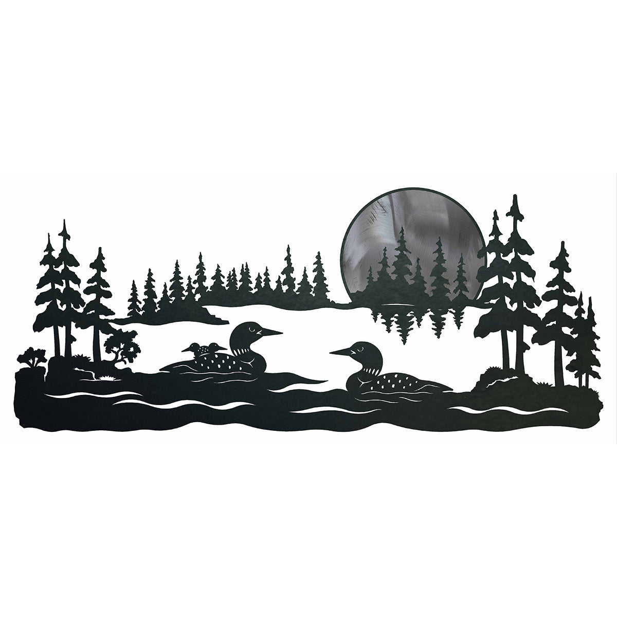Lake Loon Burnished Metal Wall Art