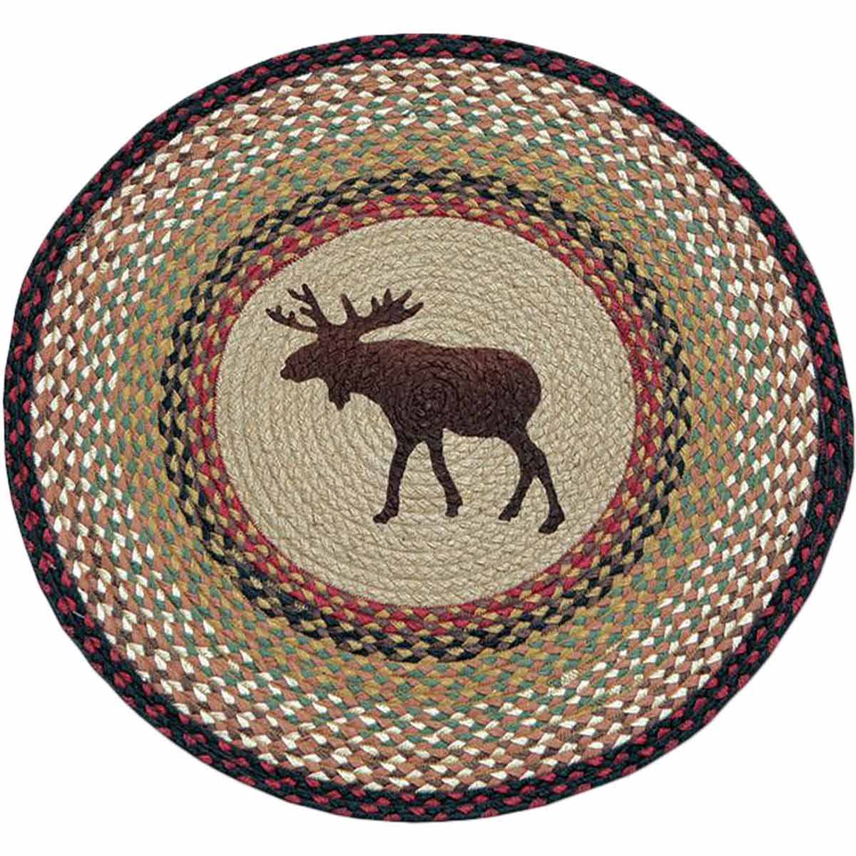 Walking Moose Round Rug