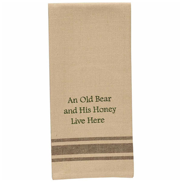 Bear & His Honey Embroidered Dishtowels - Set of 6