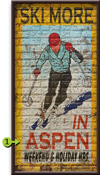 Ski More Personalized Framed Art