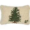 Christmas Tree 8 x 12 Hooked Wool Pillow