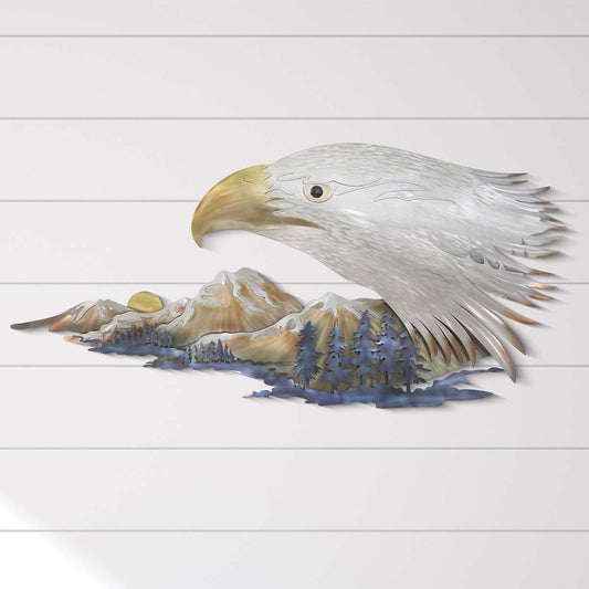 Mountain Look Eagle Metal Wall Art