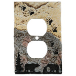 Bear Tracks Stone Outlet Cover