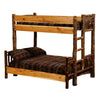 Hickory Queen/Queen Bunk Bed - Ladder Left