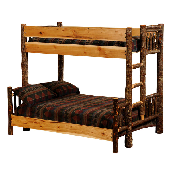 Hickory Queen/Queen Bunk Bed - Ladder Left