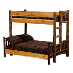 Hickory Queen/Queen Bunk Bed - Ladder Left