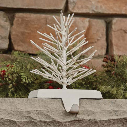 White Branched Tree Stocking Hanger