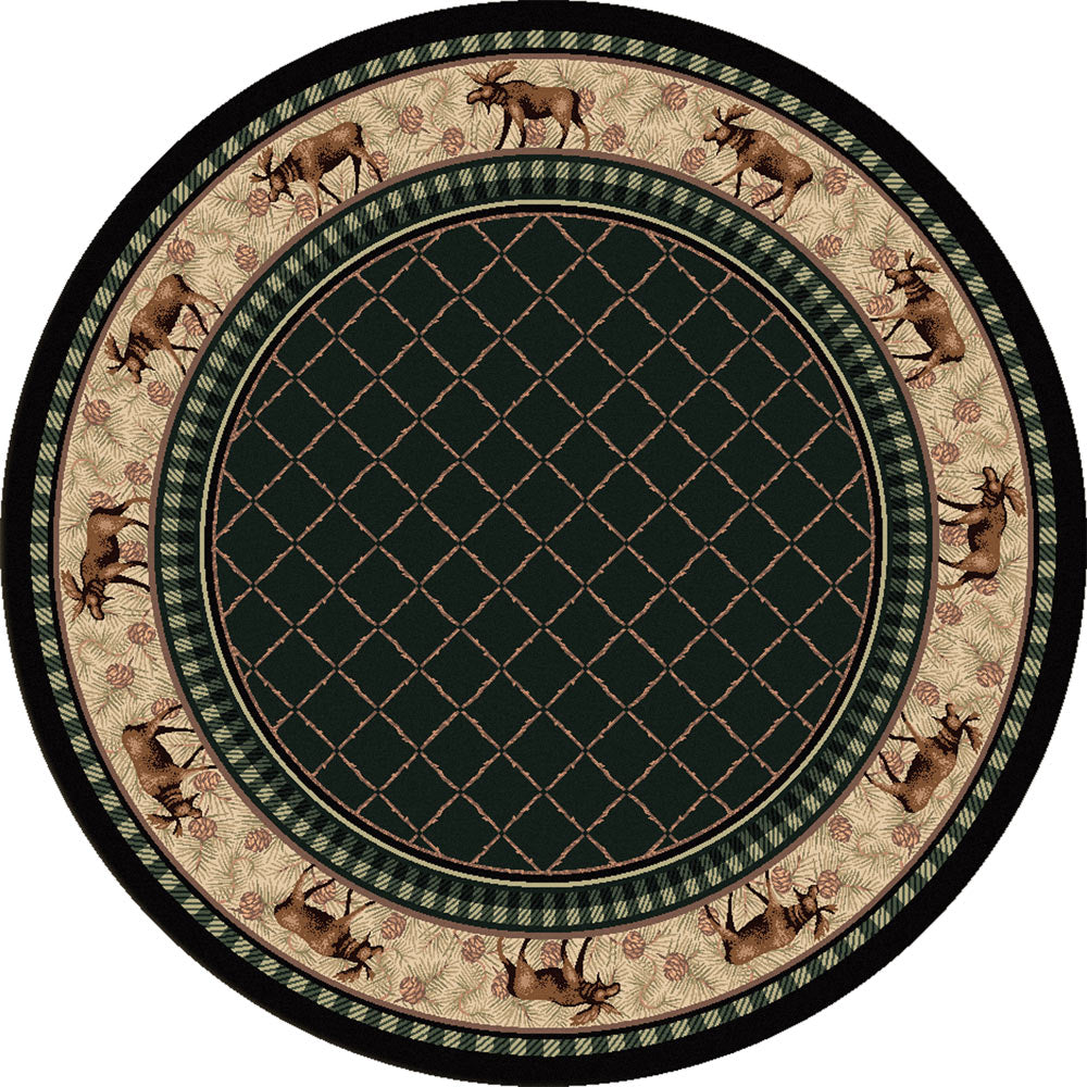 Moose Around Rug - 8 Ft. Round