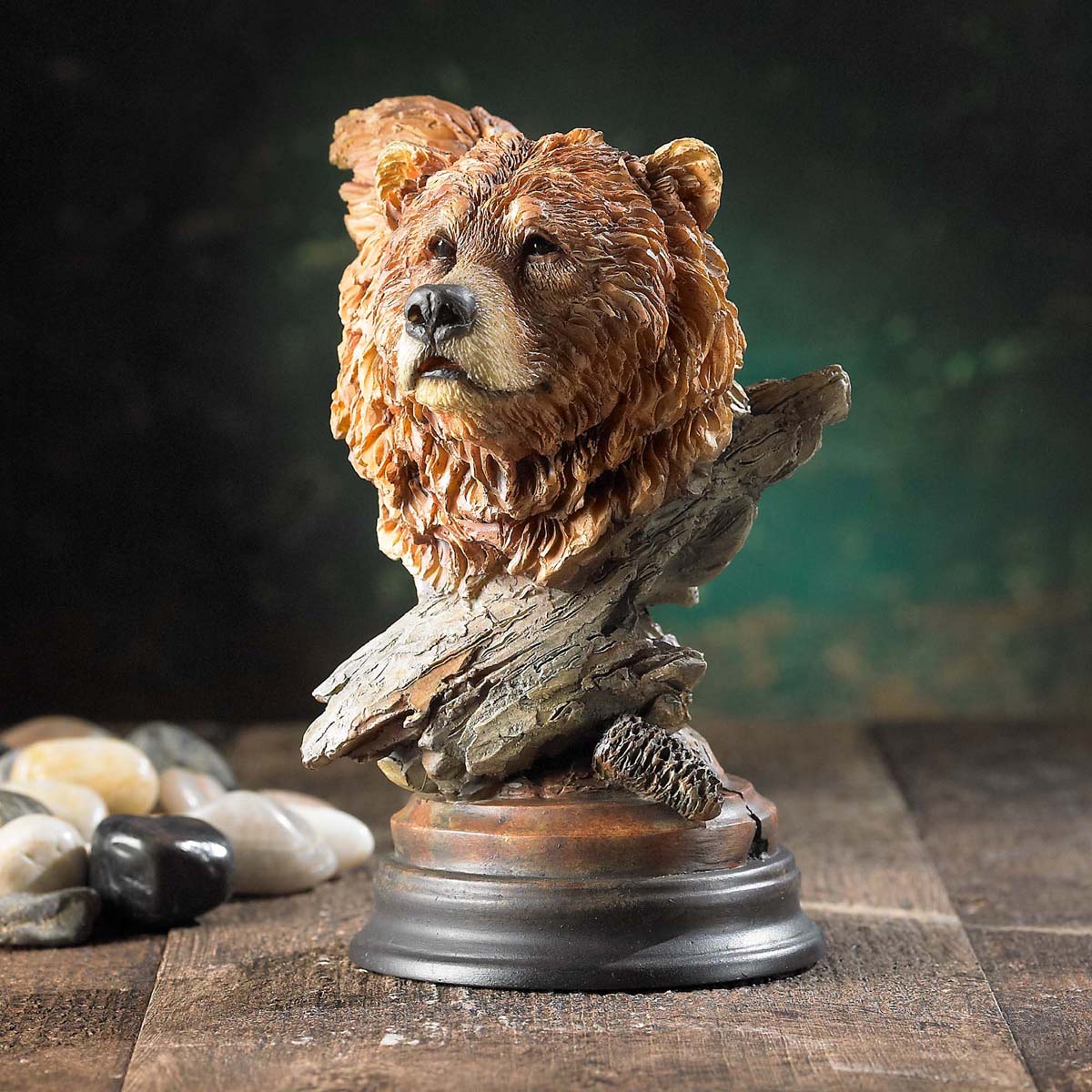 Sleepy Bear Bust Sculpture