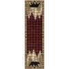 Bear Forest Plaid Red Rug - 2 x 8