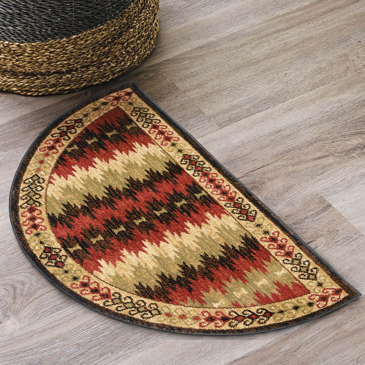 Half Round Runner Rug Grand Mesa Wedge/Half-Round Rug | Black Forest Decor