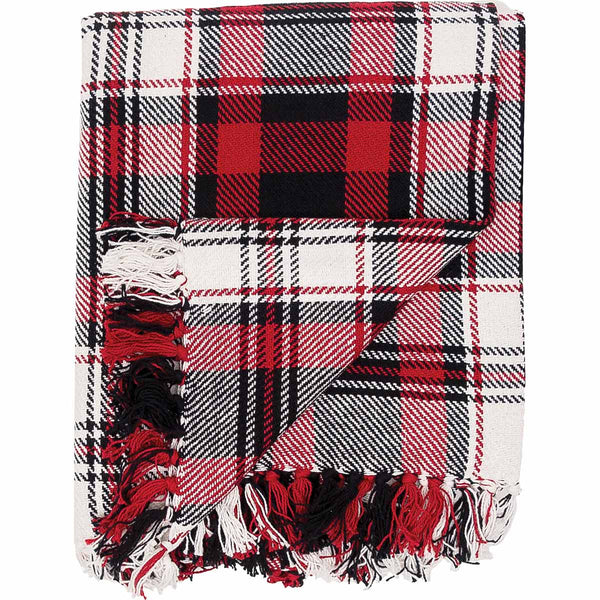 Cherry Plaid Throw - OUT OF STOCK UNTIL 08/21/2026